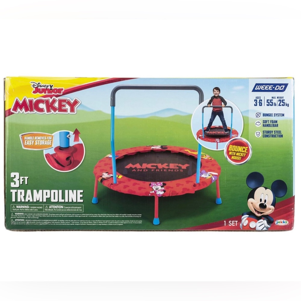 LIKE NEW DISNEY MICKEY & FRIENDS MINI TRAMPOLINE
